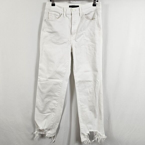 3X1 N.Y.C Denim High Rise Straight Leg Jeans in White - Size 28 - Picture 1 of 14